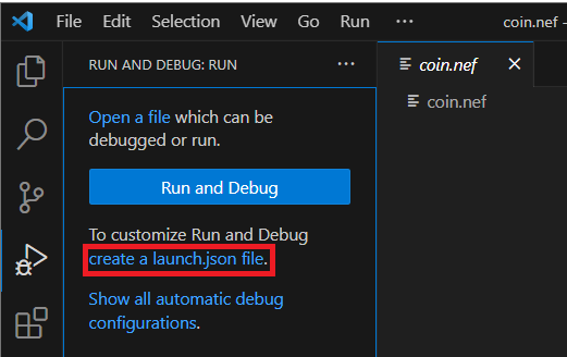 Creating a debug launch file